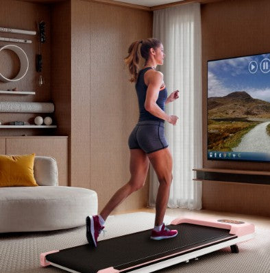 Folding Under Desk Walking Pad Treadmill With Adjustable Incline, 1-6 Km H Low Noise For Home  Office, LED Display, Magnetic Remote Control, Transport Wheels  Plug, Black.