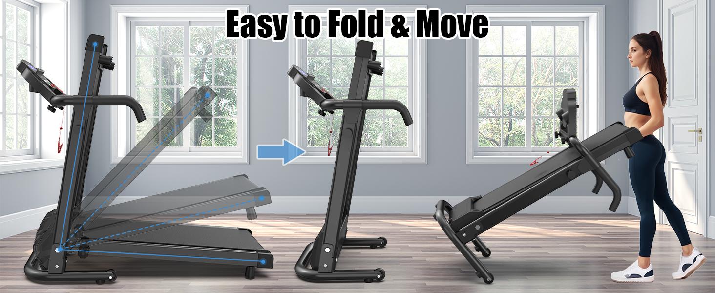 Home Use Foldable Portable 2.5HP Heavy-duty APP Controlled Fitness Walking Machine
