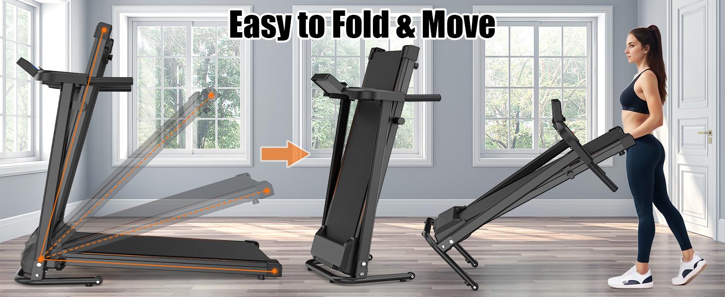 Home Use Foldable Portable 2.5HP Heavy-duty APP Controlled Fitness Walking Machine