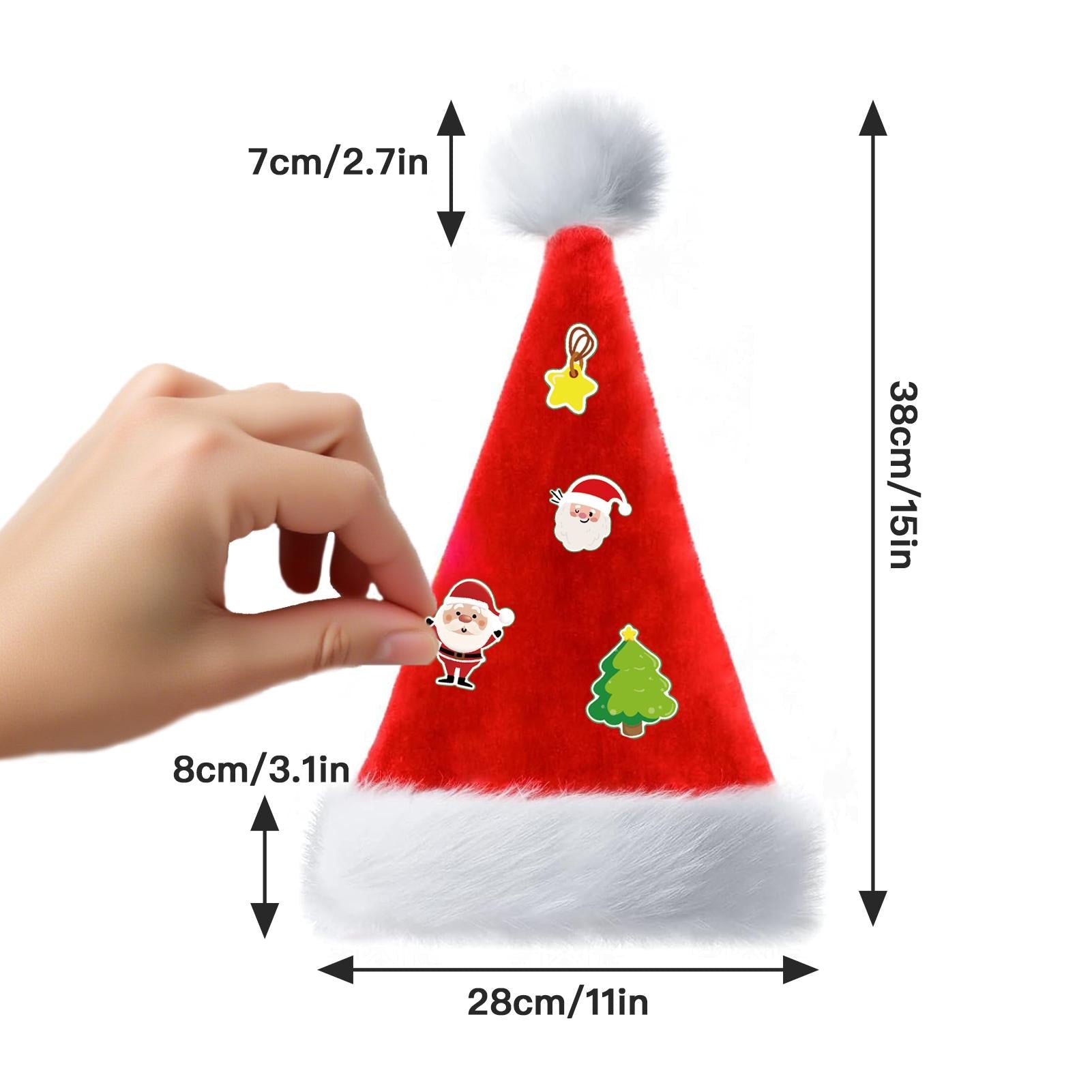DIY LED Santa Hat - A Creative And Unique Design That Enhances The Festive Atmosphere. A Must-have For Holiday Outfits, A Fun Craft Activity, And A Great Prop For Christmas Party Photos.