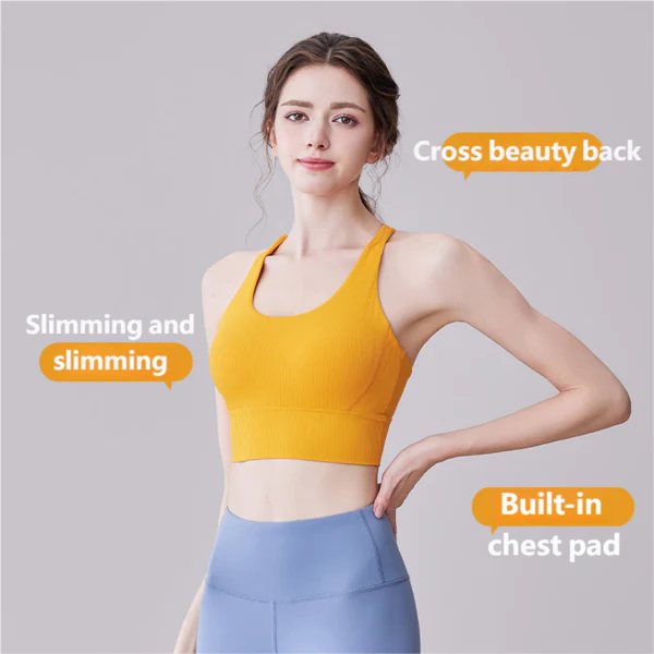 X-SHADOW JYTN011 Yoga Clothes Skin-friendly Breathable Slim Fit High Elasticity Comfort No Feeling Built-in Chest Pad Sports Shockproof