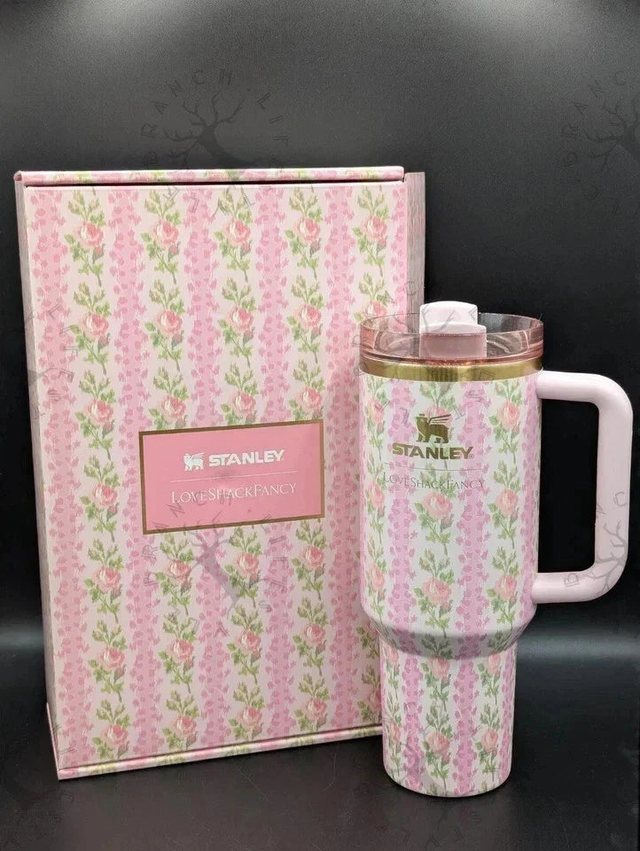 Stanley X Love Shack Fancy 40Oz TUMBLER Blooming Heirloom USA FAST DELIVERY