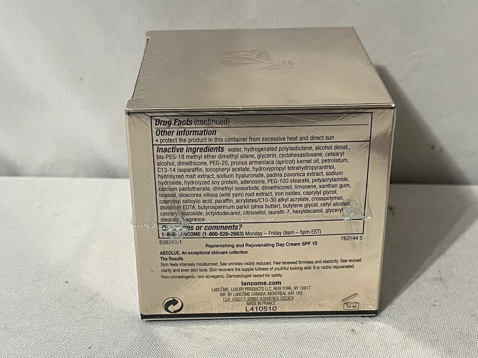 Lancôme Absolue Replenishing & Rejuvenating Day Cream SPF 15 — 50 mL / 1.7 oz